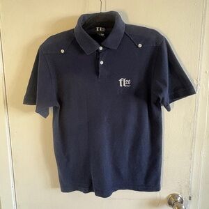 Blue Polo Shirt with decorative buttons